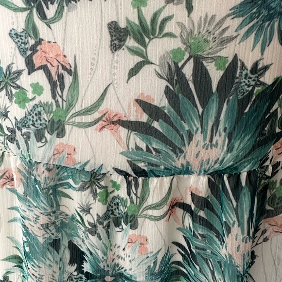 Vanessa Zani Italy Maxi Floral Dress S NWOT layered/tiered with slip - Picture 3 of 10